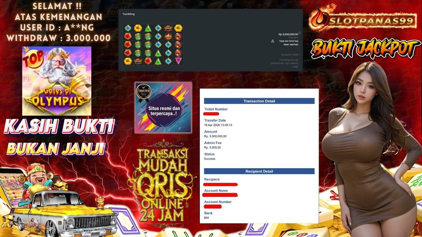 SLOTPANAS99 JACKPOT SLOT GATES OF OLYMPUS